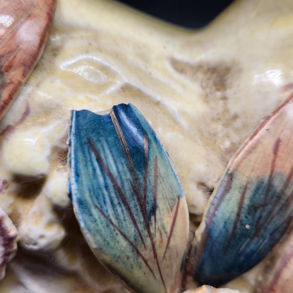 19th Century English Majolica Polychrome Moon Flask Pottery Vase READ - Picture 9 of 15